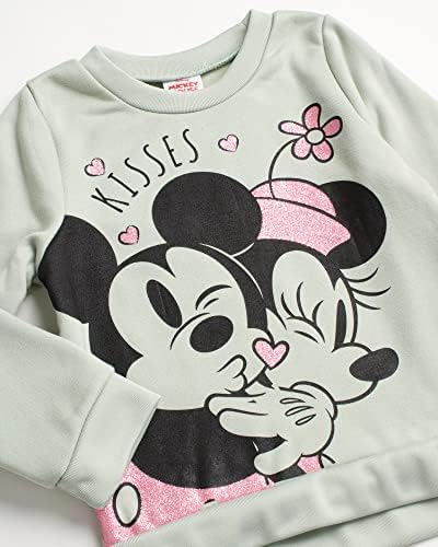 Disney Baby Girls 'Minnie Mouse Leggings - Playwear Fleece Sweetshirt e calça