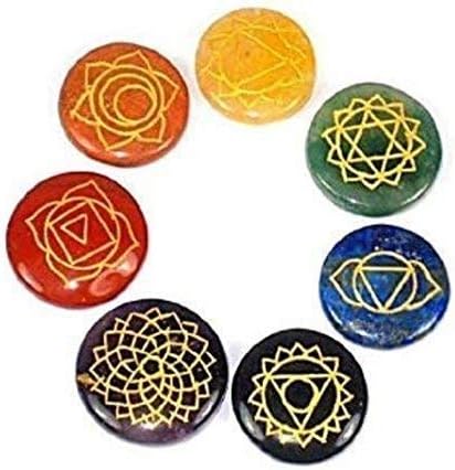 Conjunto de 7 - Símbolos naturais Cura de cristal Reiki Chakra Pedra
