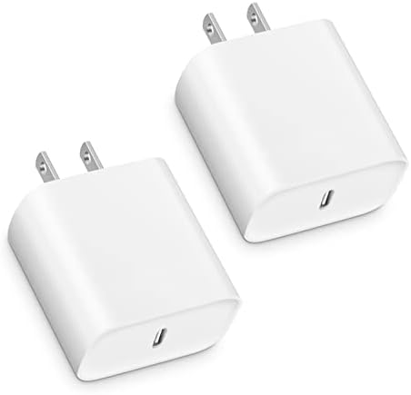 【2 pacote】 20w carregador de parede USB C para o bloqueio de carregador de iPhone com pd 3.0 USB C