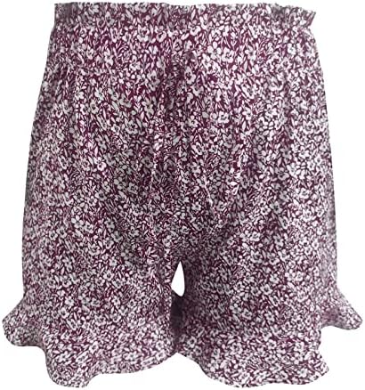 Roupas de verão feminina de Uqrzau Casual de bolso elástico shorts de cordão agitados com calças de perna larga