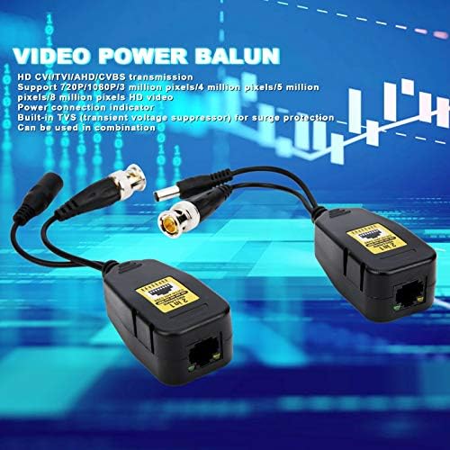 4pcs Thunderproof Power Balun HD Video Transmissor Vídeo Audio 2 em 1 Suporte: HD-CVI/AHD/TVI/CVBS Sinal