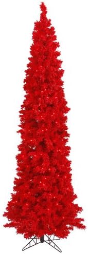 Vickerman 55 'Red lápis vermelho árvore de Natal com 150 luzes vermelhas