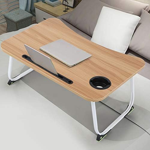 ABVENC Laptop dobrável Tabela Lapdesk, mesa de laptop multifuncional de cama grande com gaveta de