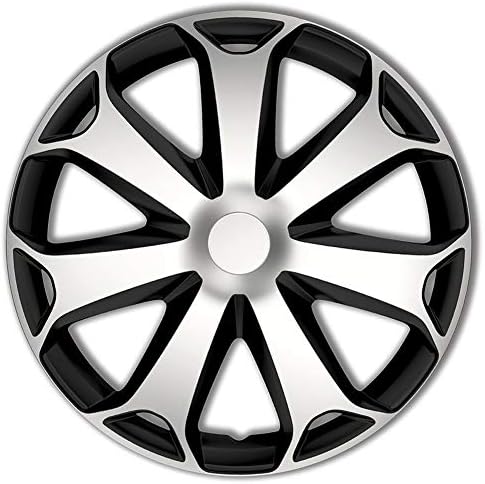 Autostyle pp 5103sb Capas de roda Mega 13 polegadas de prata/preto