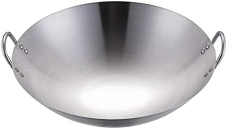 Trexd 1pcs panela de cozinha durável aço inoxidável wok frigideira para uso doméstico