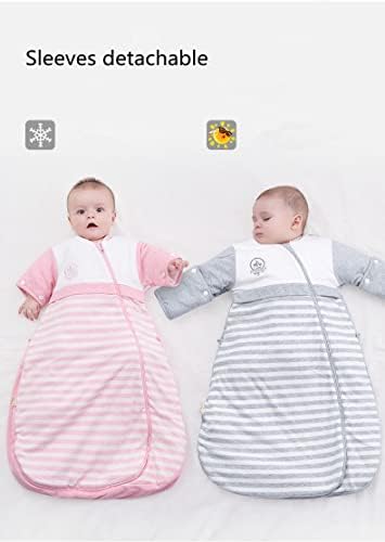 Cyuuro Baby Saco de dormir Mangas de crianças destacáveis ​​para crianças vestíveis para crianças para