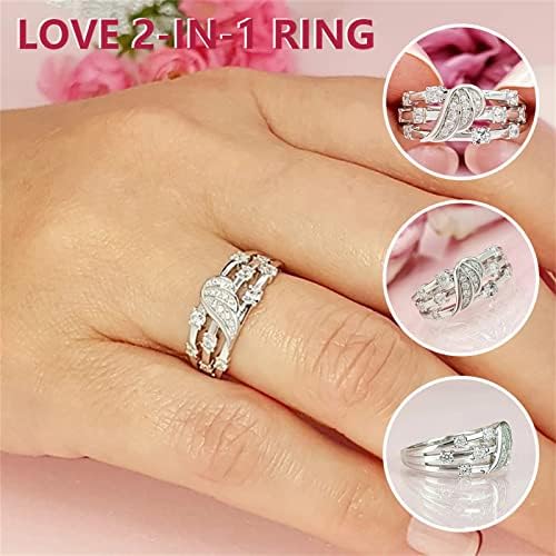 2023 Novo anel de noivado anel feminino anel de ringue feminino anel de zircão feminino anel de jóias de jóias