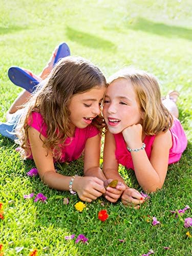 HiCarer 2 peças Bracelets de encantamento da neta para meninas pingentes de coração ajustável