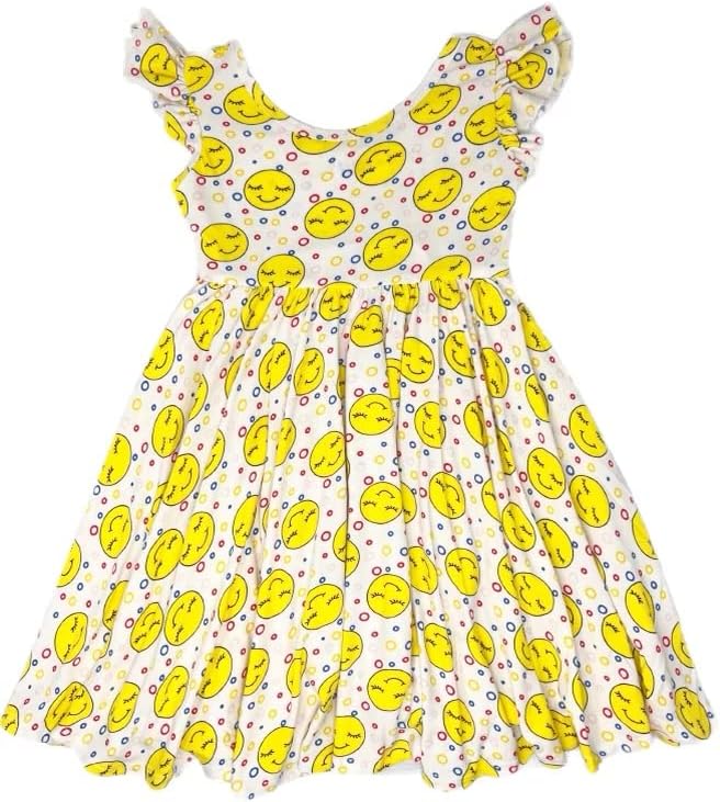 Dotdot Smile Twirl Dress - Girls Dress Dress Costa/roupa de meninas vestidos de roupas para crianças vestidos de