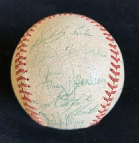 1975 A equipe do New York Yankees assinou o oficial de beisebol oficial com Thurman Munson 24 SIG -