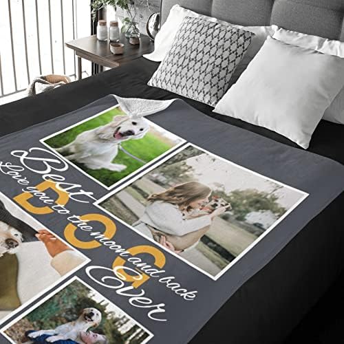 Clanta de cachorro cobertor personalizado com fotos Palavras de cachorro personalizadas para cães