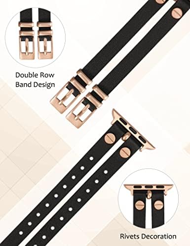 Bandas de couro Wearlizer compatíveis com banda Apple Watch 38mm 40mm 41mm 42mm 44mm 45mm 49mm