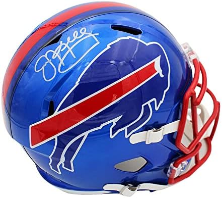 Jim Kelly assinou Buffalo Bills Speed ​​Speed ​​Tamanho Flash Capacete NFL - Capacetes NFL autografados