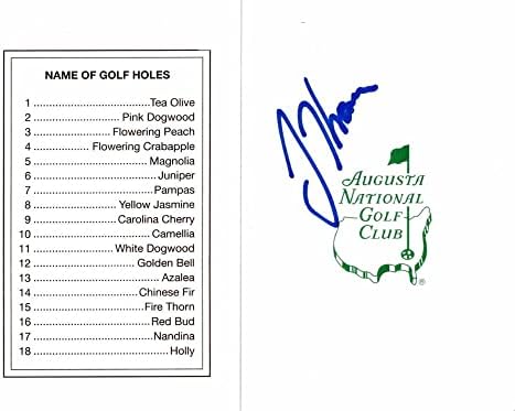 Justin Thomas assinou o autógrafo Augusta National Scorecard B - Campeão da PGA com Autenticação de James Spence