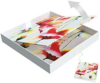 Caixa de presente 4 x4 x4 - Sonia Collection - Fácil de montar e reutilizável - Nenhuma cola necessária - fita, papel de seda e etiqueta de presente