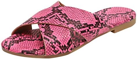 Sandálias para mulheres planas, feminino 2020 Snakes Sapy Platform Sandal Sapeds Summer Travel Shop Shop Flip