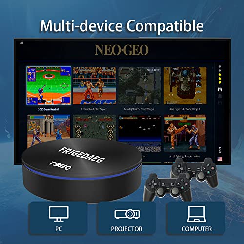 Frigedaeg Game TV Box T95Q Retro Game Console construído em jogos para TV/PC/Projector, EmuEc 4.3/Android 9.0 Sistema