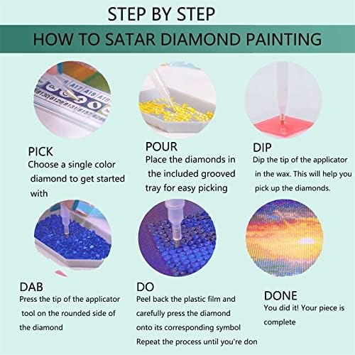 Kits de pintura de diamante 5D DIY para adultos, pinturas de bordados de broca completa de brinquedos de strass em pintura de pintura colada artesanato de artes de gem