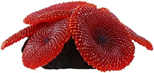 Aquário artificial Decoração de tanques de coral ornamento de coral silicone vermelho não tóxico