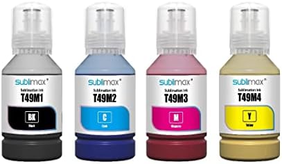 Subblimax Sublimation Ink T49M para a impressora Epson F170 e F570, Magenta Cyan Yellow Black