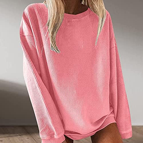 Tops femininos Tops de camiseta casual Tops Sweeaters Pit Stripes Stripes Casual T-shirt Cable Knit Sweater