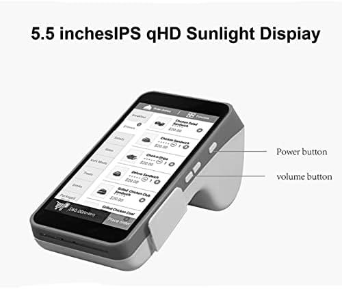 MJWDP Terminal POS POS POS PDA PDA Scanner embutido e impressora térmica NFC Android Speed ​​Printing
