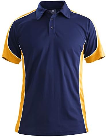 Camisa de pólo de golfe masculino de Tacvasen 3 botões de manga curta de pólo de pólo de manga curta