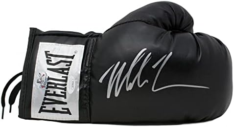 Mike Tyson assinou a luva Everlast Black direita JSA - luvas de boxe autografadas