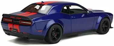 GT Spirit 2021 Dodge Challenger Super Stock, Indigo Blue e Red GT362-1/18 Resina escala Modelo Carro de brinquedo