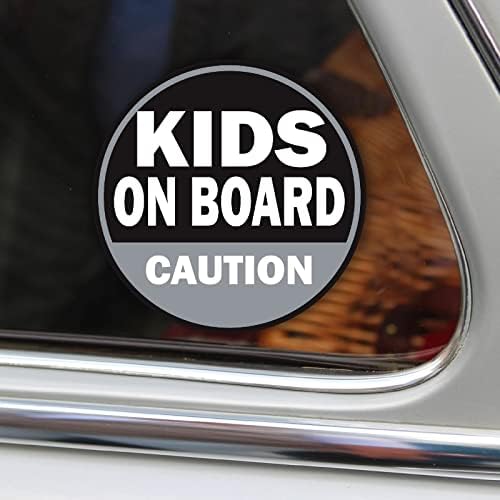 5 Pacote Kids a bordo Adesivo de carro Cuidado 4,8 x 4,8 - decalque removível para o carro de