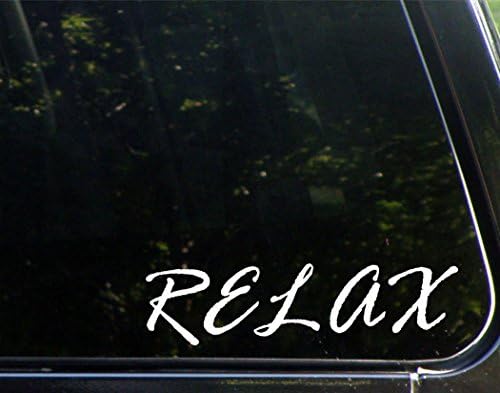 Relaxe - Para carros, carros engraçados de adesivo de vinil adesivo decalque | Branco | 8,75 polegada