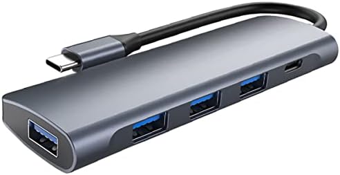 Solustre USB CARRO DE CARGA USB Adaptador 5- In- 1 USB CARREGEM TIPO C HUB DE CARGA CARGA USB C CUR
