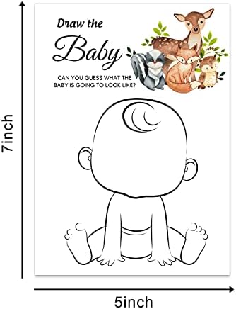Cartões de jogo para chá de bebê, animais safari desenham o cartão de jogo do bebê para festa de chá de bebê