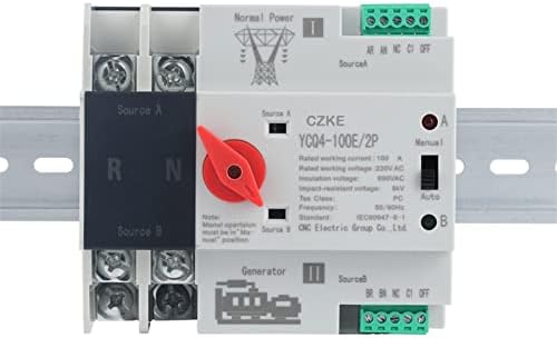 ONECM YCQ4-100E/2P DIN RAIL 2P ATS POWER DULA POWER AUTRIMÁTICO CURSHETOR SELECTOR ELÉTRICO POWER