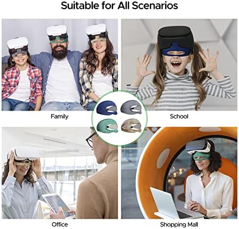 4 PCS Tampa da máscara ocular VR, elástico respirável banda de suor de suor VR VR Facemask para Oculus Quest