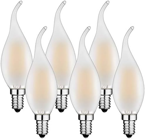 HNYNBE E12 Candelabra lâmpadas lideradas por 30 watts Equivalente, lâmpadas de lustre de filamento fosco