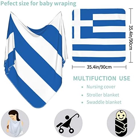 Bandeira da Grécia Bainha de Bebê Recebendo Bergo para Capa de Swaddle para recém -nascidos Infantil