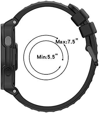Banda de silicone Reyda Compatível para abordagem de Garmin S20/S6/S5, pulseira de silicone respirável