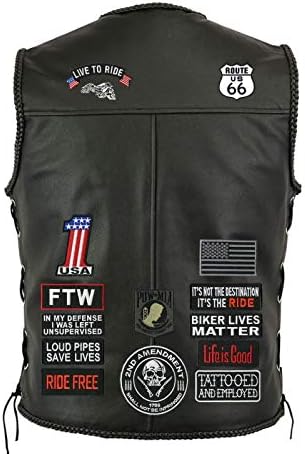 FTW Live para andar 15pc. Conjunto de patches | 1 American US Flag Skull Pow Mia Harley Club