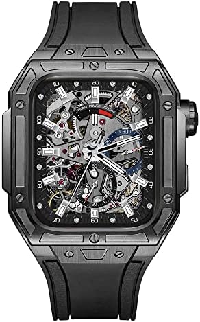 Dzhtus Luxury Modification Kit Case Watch Band para Apple Watch 8 7 45mm Strape de aço para Iwatch Series 8 7 45mm