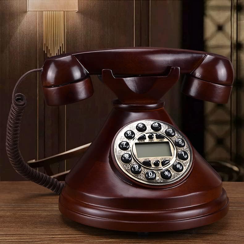 Telefone retrô de estilo europeu com fio rotativo telefone telefonia em casa decoração de escritório clássico