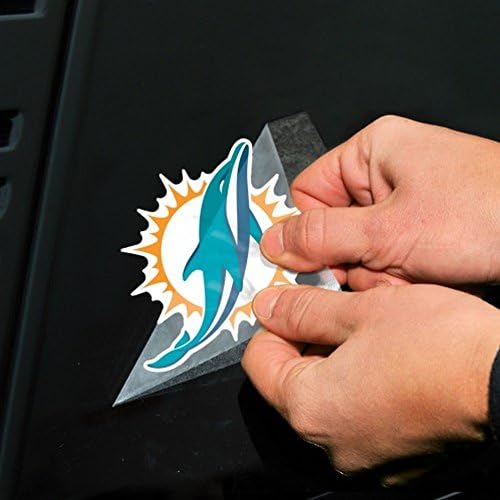Miami Dolphins NFL Official NFL 4 polegadas x 4 polegadas Cut Cut Decal