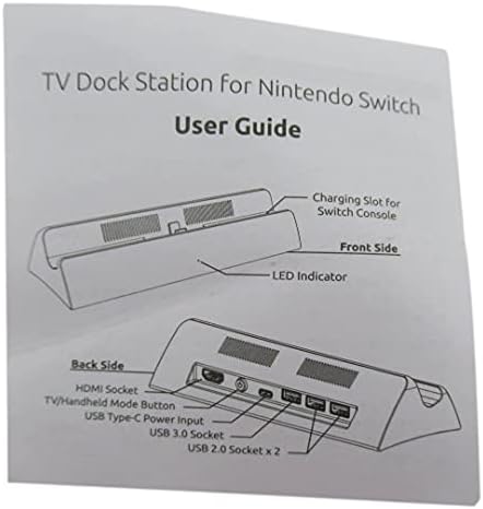 Adaptador USB Charging Dock Dock Dock Station Charger para Nintendo Switch/Lite HDMI Video Converter