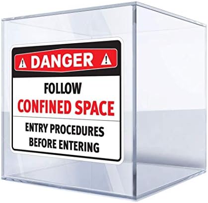 Decalques de adesivos dt Digano Danger Siga Procedimentos de Entrada de Espaço Confinado Antes de Entrar 24