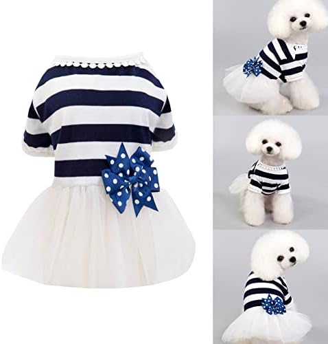 Roupas de estimação para cães pequenos meninas vestido de cachorro vestido de cachorro primavera e vestuário