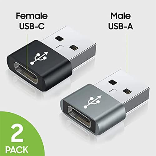USB-C fêmea para USB Adaptador rápido compatível com o seu nuans neo para carregador, sincronização, dispositivos