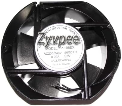 ZYVPEE® 17cm FP-108EX 230/240V 50/60Hz 0,29A 35W 2WIRE AC Fan