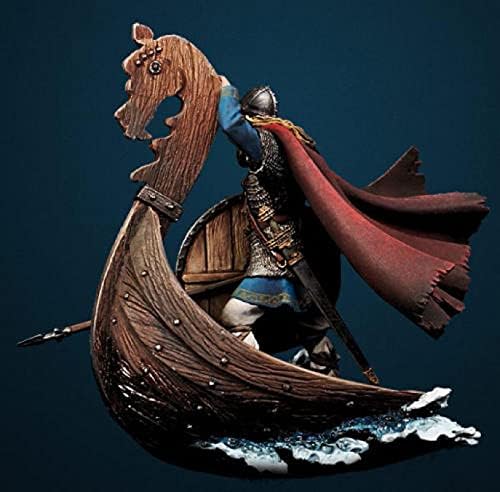 Goodmoel 1/32 Modelo de soldado de resina de guerreiro viking antigo Viking sem montagem e sem pintura de resina