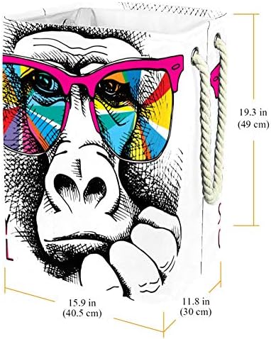 Macaco Indomer em um arco -íris copos de cor 300d Oxford PVC Roupas à prova d'água cesto de roupa grande para cobertores Toys de roupas no quarto