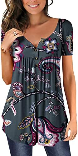 Tops for Women Women Vintage Print Hide Belly camise